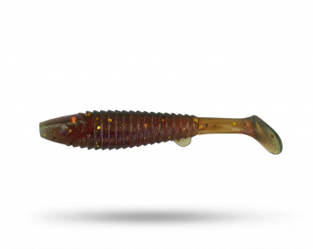 Esox Gear Ribbed Lucy 10 cm - MotorOil Glitter A5 Custom